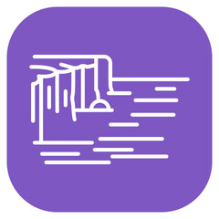 Coastal Cliffside Vector Icon