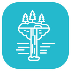 Floating Island Vector Icon