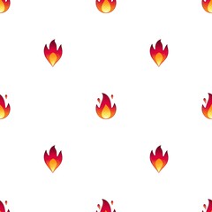 Minimalistic seamless pattern with flames on a white background. Ideal for fabric, packaging, wallpaper and application on dishes.