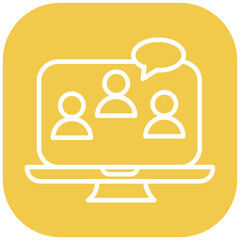 Online Forum Vector Icon