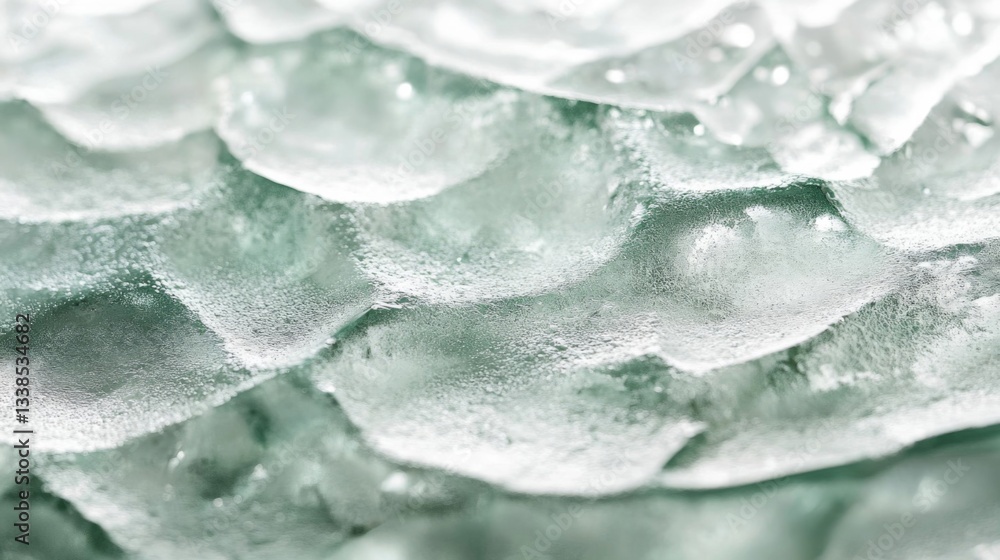 Aufkleber abstract closeup of ice texture showing undulating forms