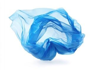 Fototapeta premium A close-up shot of a blue cloth lying on a white surface