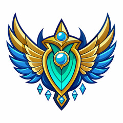 Obraz premium winged heart with wings