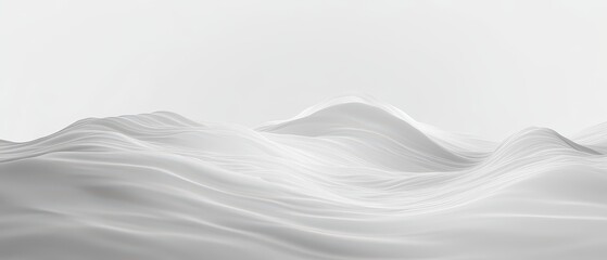 Serene White Waves Creating a Calm and Minimalist Landscape