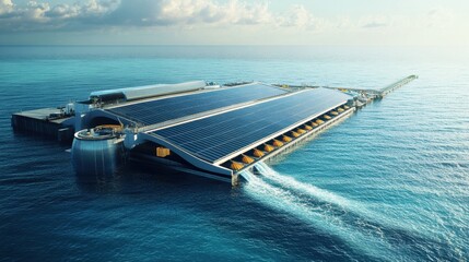 Solar-powered Desalination Plant Converting Seawater - High Fidelity 6x