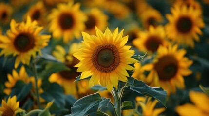 Obraz premium Radiant Sunflowers: Nature's Golden Beauties