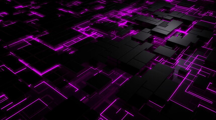 Fondo Digital Futurista Abstracto, neón rosa y negro