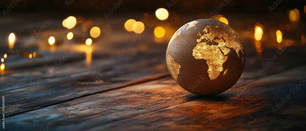 Aufkleber A single egg with a map of the world printed on its surface