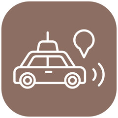 Cab Hailing Vector Icon