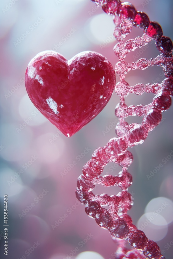 Aufkleber a red heart-shaped object hung from a string, great for various occasions and celebrations