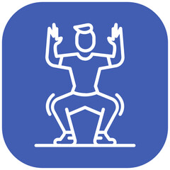 Jump Squat Vector Icon