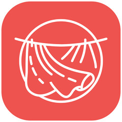 Washing Curtains Vector Icon