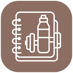 Fitness Journal Vector Icon
