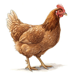 Fototapeta premium chicken on white background