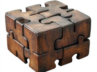 Intricate Wooden Puzzle Toy with Interlocking Pieces for Mind-Bending Challenges and Creative Play