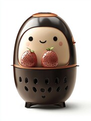 Cute and Adorable Kitchen Gadget with Smiling Face and Strawberries for Fun Cooking Experience