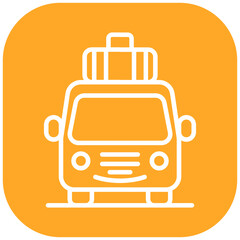 Fototapeta premium Airport Shuttle Vector Icon