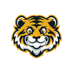 wild tiger mascot logo icon vector clip art design