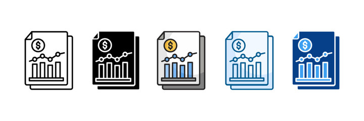 Earnings Per Share Icon Set Multiple Style Collection