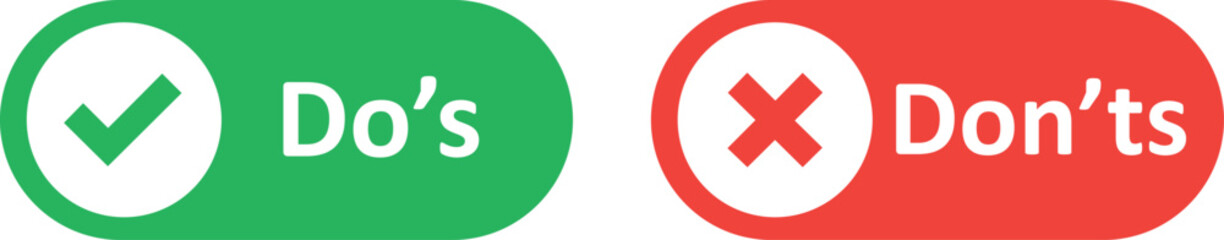 Do and do not red and green icon