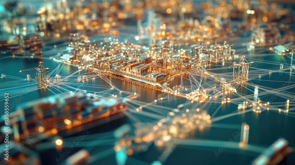 Poster a city street with numerous interconnected lines representing urban planning and infrastructure