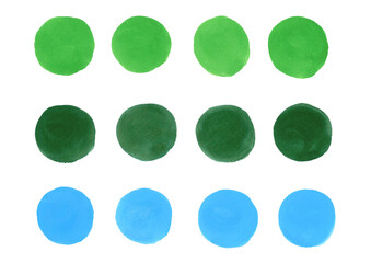 Dot　grenn　blue　模様