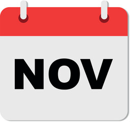 November calendar icon. vector illustration