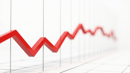 Obraz premium 3d rendering Stock market online business concept.deflation business Graph 