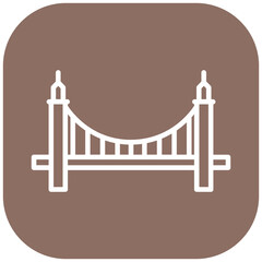 Floating Bridge Vector Icon