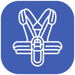 Climbing Harness Loops Vector Icon