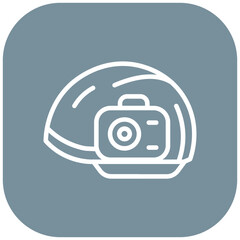 Fototapeta premium Climbing Helmet Cam Vector Icon