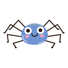 Vector image of a cute spider