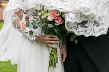 boda, novia, ramo, novio, mano, anillas, amor, par, casado, ceremonia, mujer, nupcial,...