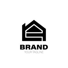 Roof Logo. Roof Logo Design. Roof Logo Brand. Roof Logo Vector Design Isolated on White Background