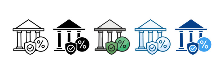 Financial Services Icon Set Multiple Style Collection