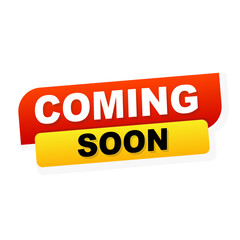 Coming soon banner, tooltip, label, template.Vector illustration