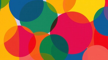 Fototapeta premium Colorful Overlapping Circles Abstract.