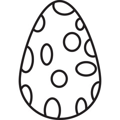 Easter eggs line black