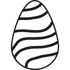 Easter eggs line black