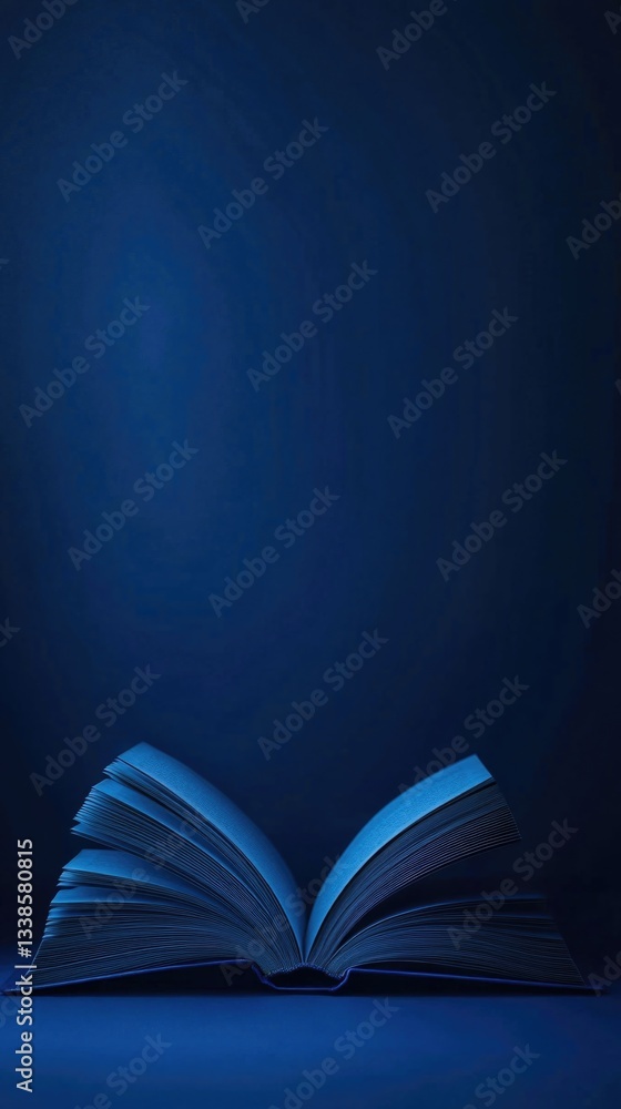 Poster a person's open book sits on a table, ready for reading or study