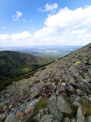 Mountain landscape with a view of the Polish mountains