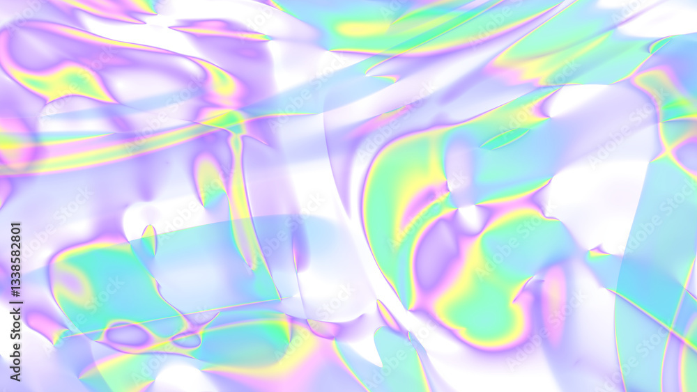 Aufkleber Colorful gradient shape blur. Blur Gradient Shape transparent PNG shape gradient Shining circle holographic blurred shape rainbow colors. Abstract design