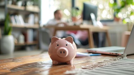 Couple discusses budget planning with focus on future family economy at home office