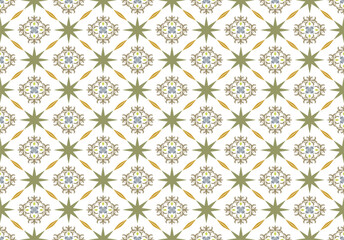 vector seamless pattern with flowers