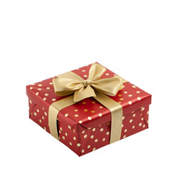 Fototapeta premium Red Gift Box Isolated on Transparent Background