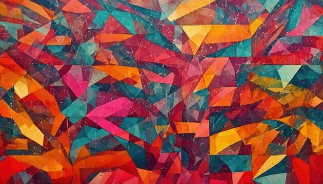 art moderne, art abstrait, fond abstrait, conception artistique, cr&eacute;atif, color&eacute;, polygone