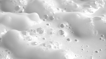 White Foamy Bubbles Texture Background