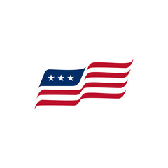 Abstract American Flag Illustration