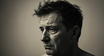 Portrait of a sad man