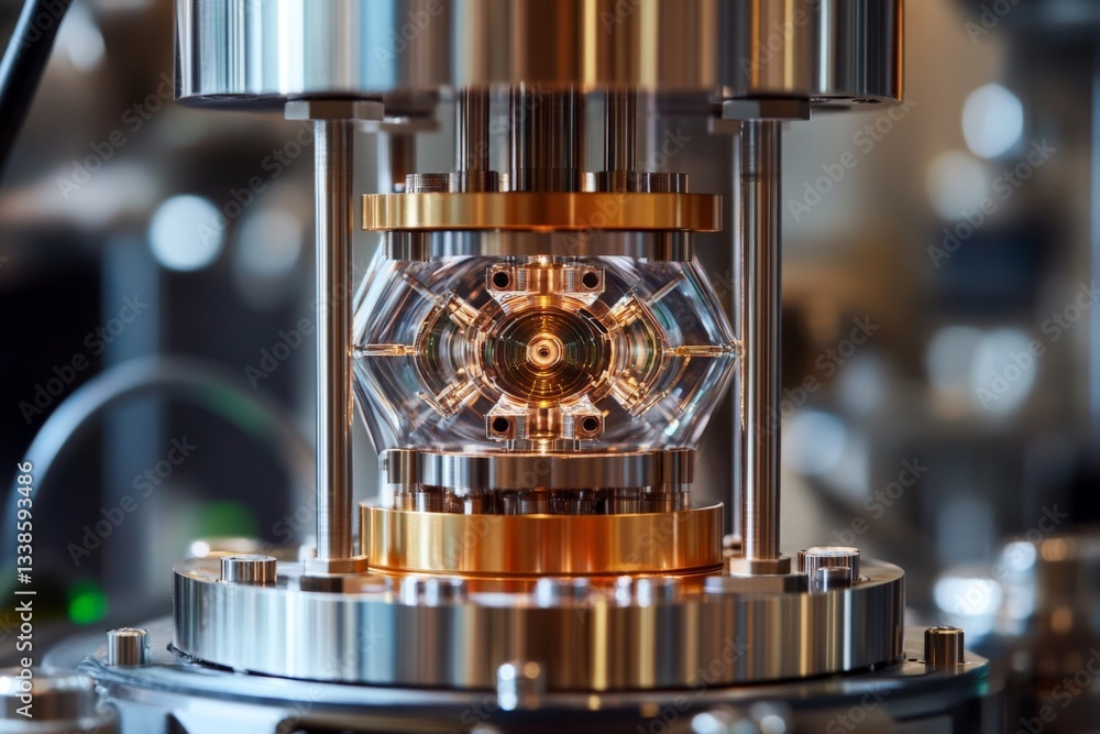 Fototapete precise machinery showcasing intricate components inside a laboratory environment during daytime
